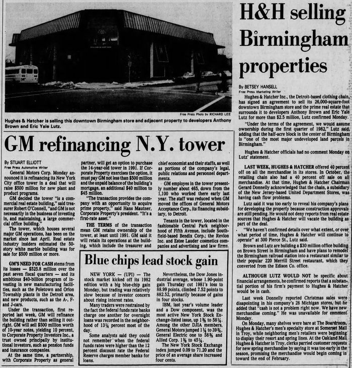 Hughes & Hatcher - Selling Off In Birmingham Jan 1982 (newer photo)